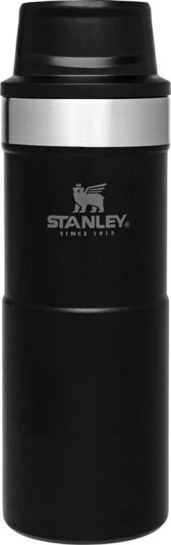 Thermosbeker Stanley The Trigger Action Travel Mug Matte Black Pebble 0,35L