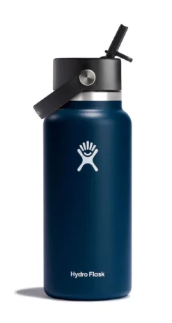 Thermosfles Hydro Flask Wide Mouth Flex Straw Cap Indigo 946 Ml