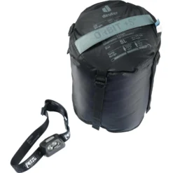 Slaapzak Deuter Orbit +5G SL Zip Left Shale Slate-Blue -Winkel Voor Kampeerartikelen Voor Buiten 3 gfjfj