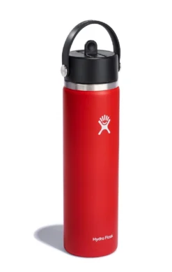 Thermosfles Hydro Flask Wide Mouth Flex Straw Cap Goji 709 Ml -Winkel Voor Kampeerartikelen Voor Buiten 3 w24bfs612 goji angled