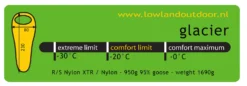 Slaapzak Lowland Glacier Lime (Links) -Winkel Voor Kampeerartikelen Voor Buiten 4 glacier 4