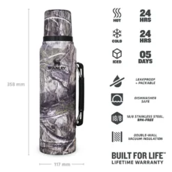 Thermosfles Stanley The Legendary Classic Bottle Mossy Oak Country DNA 1L -Winkel Voor Kampeerartikelen Voor Buiten 4 image 1 2