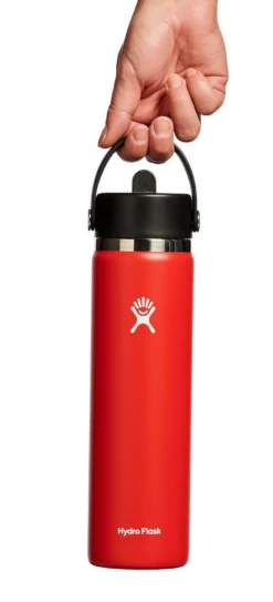 Thermosfles Hydro Flask Wide Mouth Flex Straw Cap Goji 709 Ml -Winkel Voor Kampeerartikelen Voor Buiten 4 w24bfs612 goji hb 1