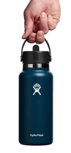 Thermosfles Hydro Flask Wide Mouth Flex Straw Cap Indigo 946 Ml -Winkel Voor Kampeerartikelen Voor Buiten 4 w32bfs464 indigo hb 1