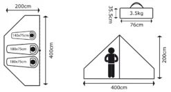 Binnentent Bo-Camp Urban Outdoor Streeterville 3-Personen 11 Binnentent Bo-Camp Urban Outdoor Streeterville 3-Personen -Winkel Voor Kampeerartikelen Voor Buiten 4472510 06