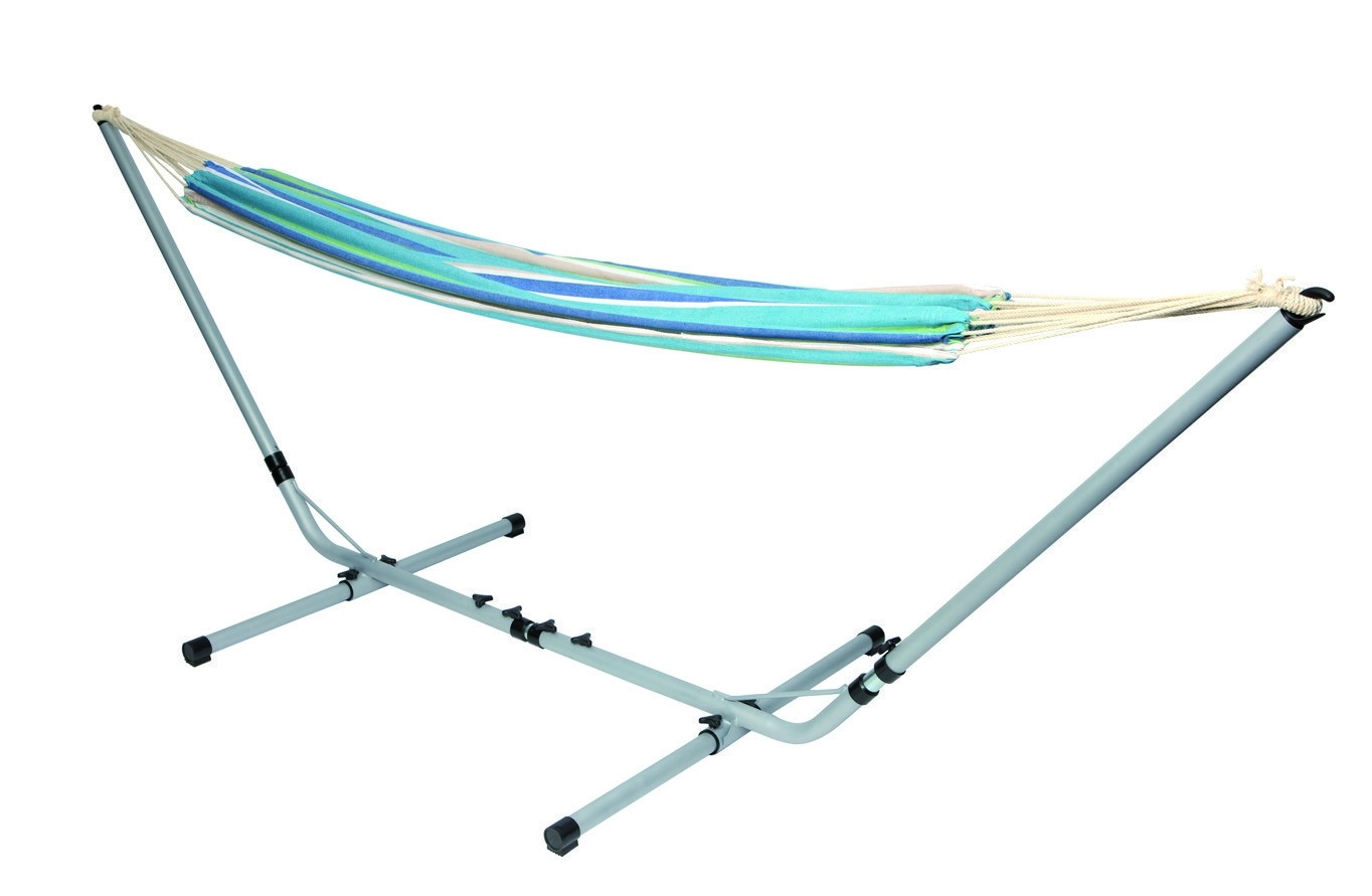 Hangmat Bo-Garden Rumba Blauw Beige 2 Hangmat Bo-Garden Rumba Blauw Beige - Afbeelding 2