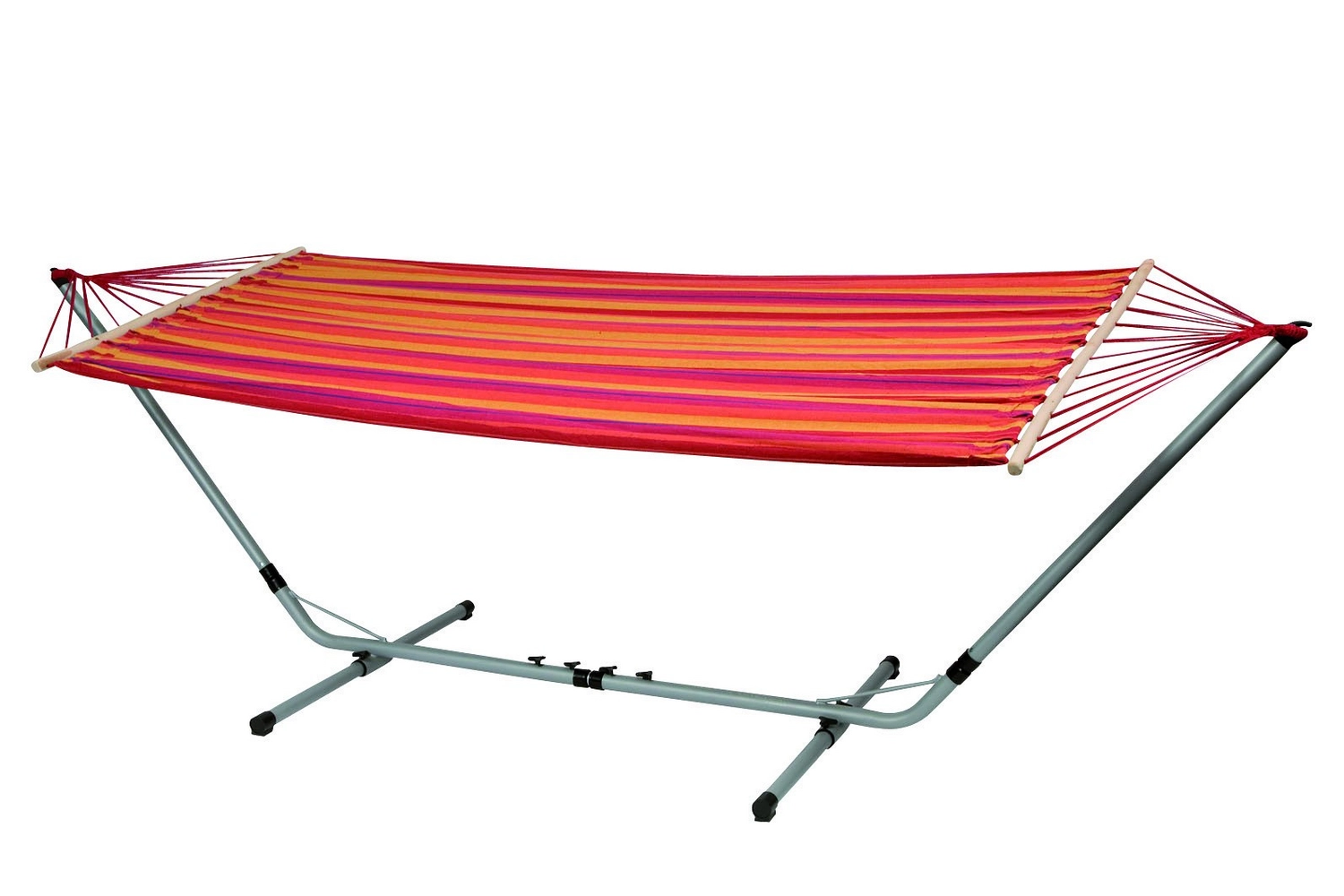 Hangmat Bo-Garden Santa Barbara Met Spreidstok Rood Oranje Geel 2 Hangmat Bo-Garden Santa Barbara Met Spreidstok Rood Oranje Geel - Afbeelding 2