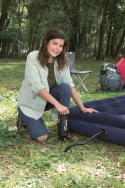 Luchtbed Pavillo Flocked Blue Queen -Winkel Voor Kampeerartikelen Voor Buiten Bestway 67003 INT 2