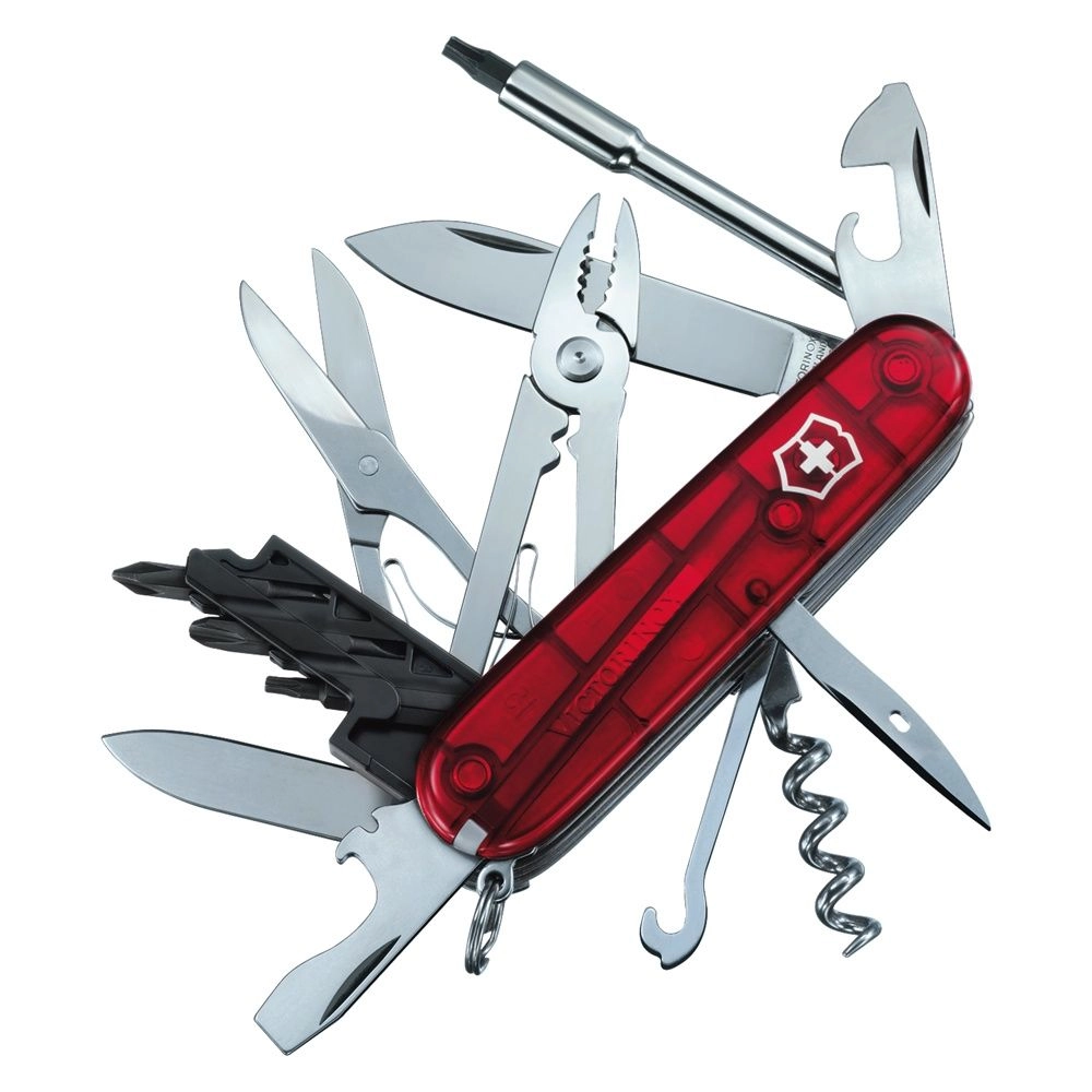 Zakmes CyberTool 34 Transparant Rood Victorinox 1 Zakmes CyberTool 34 Transparant Rood Victorinox