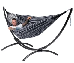 Hangmat Tropilex Double Comfort Black White -Winkel Voor Kampeerartikelen Voor Buiten hammock comfort black white 51