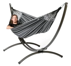 Hangmat Tropilex Double Comfort Black White -Winkel Voor Kampeerartikelen Voor Buiten hammock comfort black white 55