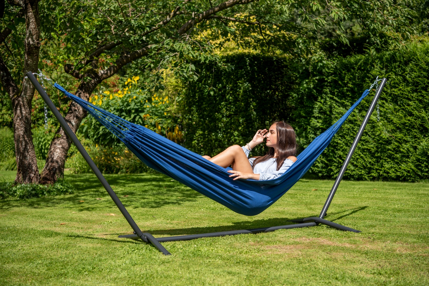 Hangmat Tropilex Single Plain Blue 5 Hangmat Tropilex Single Plain Blue - Afbeelding 5