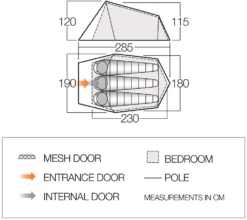 Tent Vango Soul 300 Treetops -Winkel Voor Kampeerartikelen Voor Buiten vango 2019 tents floorplan soul 300 1
